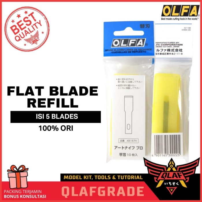 

PROMO! FLAT BLADE CHISEL REFILL pen cutter pro mata pisau potong craft OLFA
