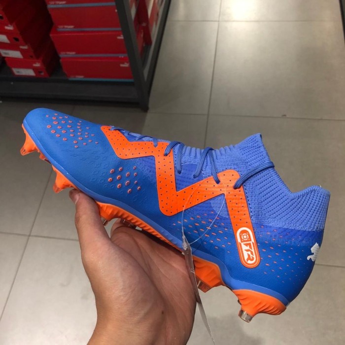 Sepatu Bola PUMA Future Match Fg/Ag Blue Glimmer- Whi 107180 01