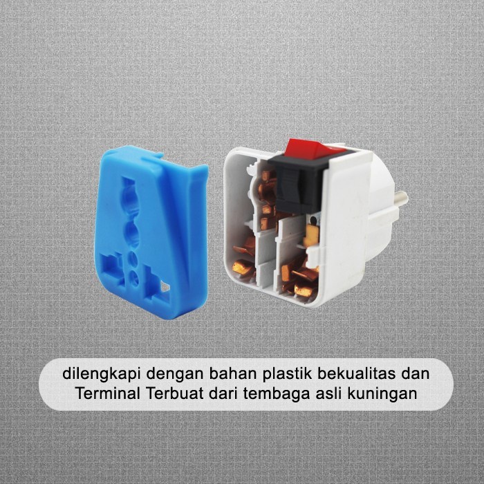 JTTOP" OVER STEKER SAKLAR ON OFF / COLOKAN KAKI 3 SERBAGUNA + SAKLAR ON/OFF