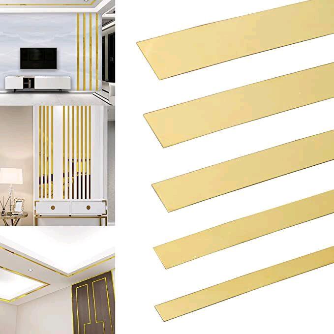 GRATIS ONGKIR PLAT LIST STRIP GOLD MOULDING DEKORASI DINDING MINIMALIS