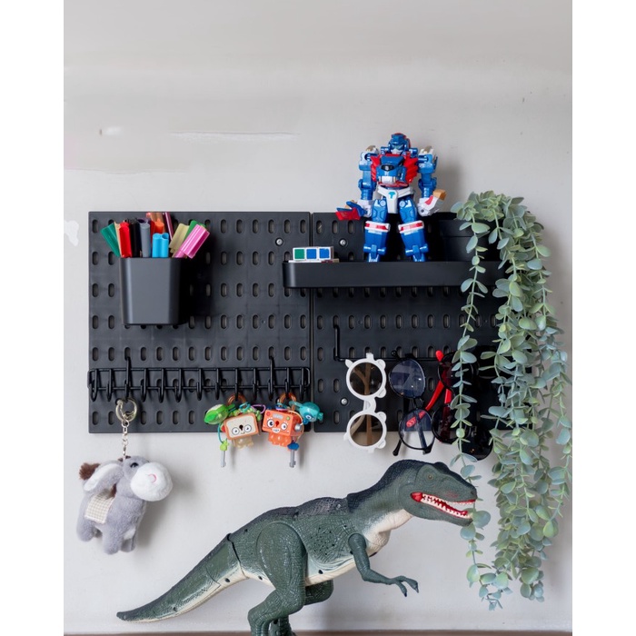 BIG SALE GUNINCO PEGBOARD HITAM Termurah / Pegboard Wall Organizer Aksesoris Dekorasi Dinding Tempel