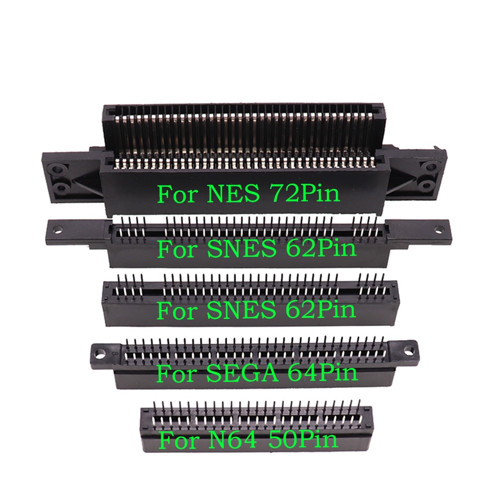 50Pin 62 Pin 64P 72Pin Card Slot For N64 SFC SNES Console 60Pin 64Pin Game Cartridge Slot Connector 