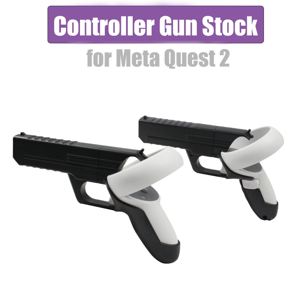 VR Gaming Experience VR Controller Gun Stock For Meta Quest 2 Grips Accessories
