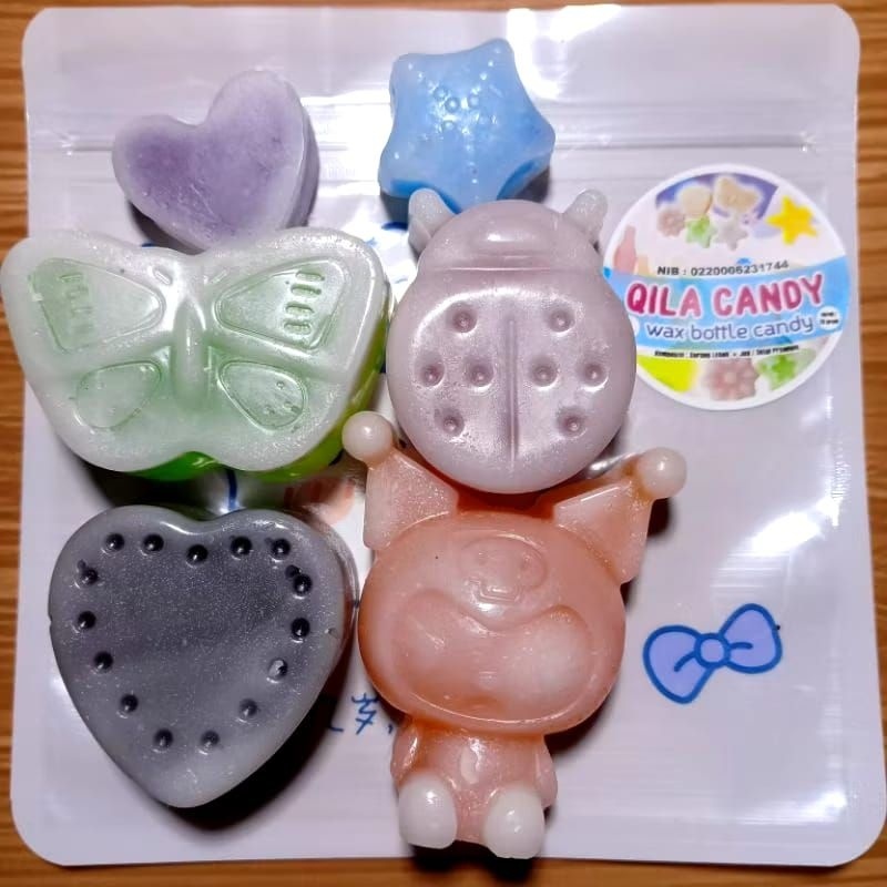 

A Berhadiah Emas Qila Wax Bottle Candy Permen Lilin / Sarang Lebah