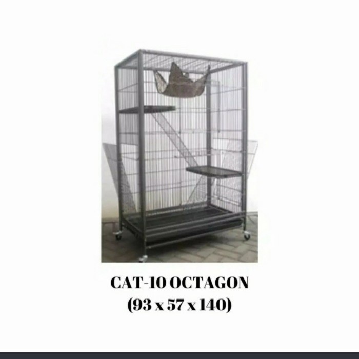 kandang tingkat octagon cat 10