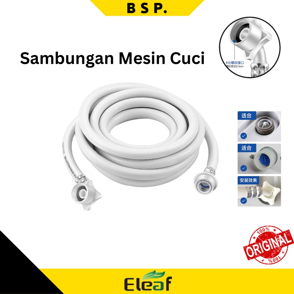 terbaru- ELEAF Selang Mesin Cuci Inlet Universal 1,5 Meter 2Meter 3 Meter 5 Meter / Selang Mesin Cuc