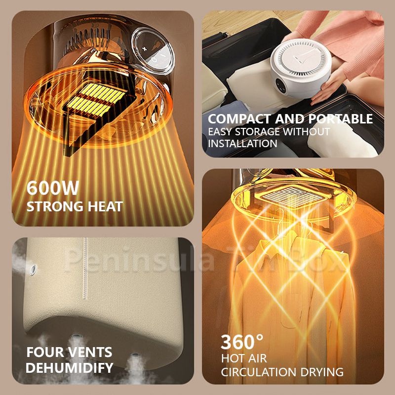 terbaru- Mesin Pengering Pakaian Portabel Pemanas Pengering Pakaian Lipat Listrik Pengering Otomatis