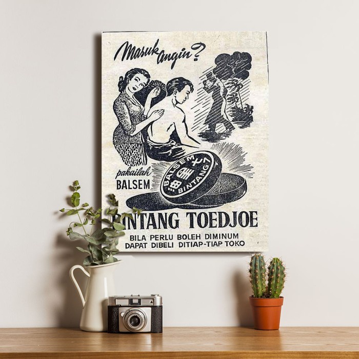 SALE Poster Iklan Jadul Lucu Jaman Dulu 1 - Dekorasi Hiasan Dinding Kayu