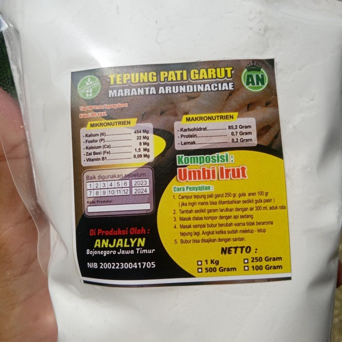 

(TopSeller) tepung pati garut/1 kg/pati irut/pati jengkerut