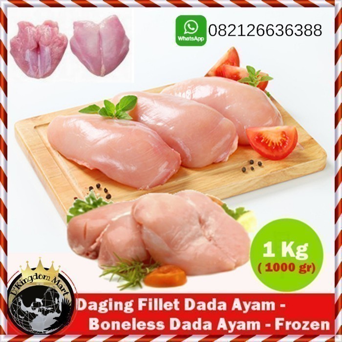 

(TopSeller) Ayam Fillet Dada/ Boneless Chicken Fillet Breast 500 gr dan 1 Kg
