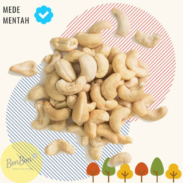 

A Kacang Mede Mentah Jumbo Grade Super / Kacang Mete Mente Menteh Belum Matang 1 Kg