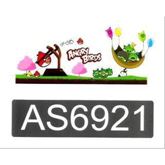 AS6921 ANGRY BIRD N GREEN PIG WAL WALLICKER ANGRY BIRD UKURAN 60x90
