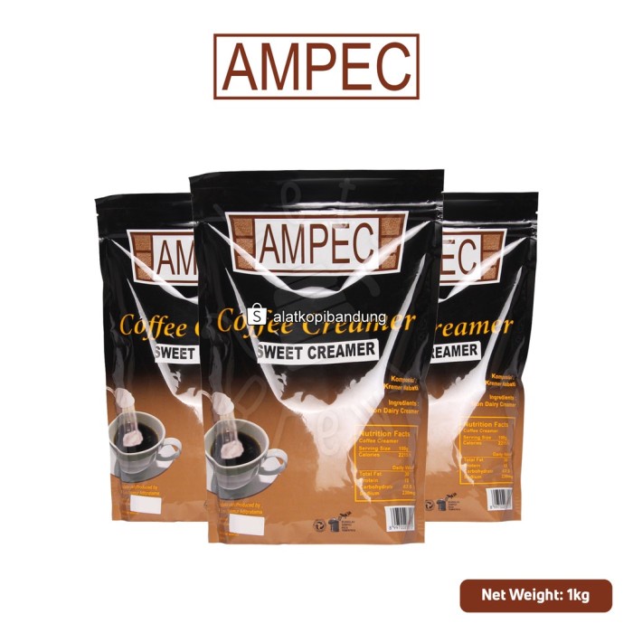 

(TopSeller) Ampec Premium Coffee Sweet Creamer 1kg Krimer Kopi Manis Premium