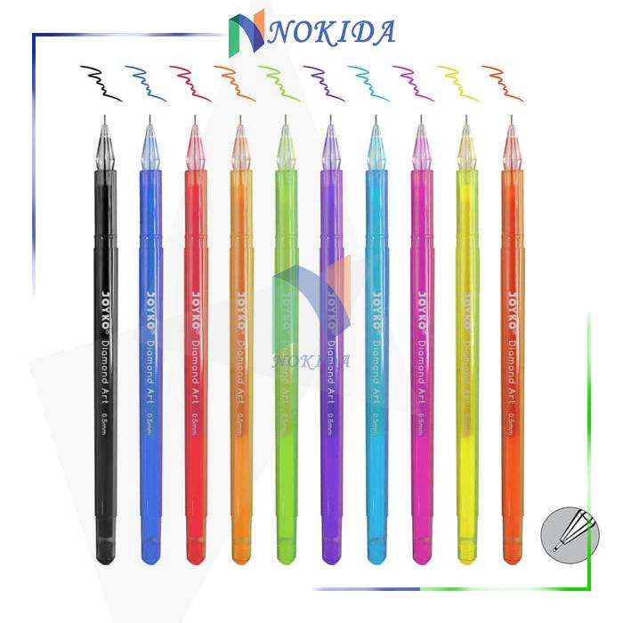

Nokida Diamond Art Color Gel Pen Joyko Gpc-310S [1 Set/10 Pcs] / Pena Jel Warna Joyko / Pulpen Gel