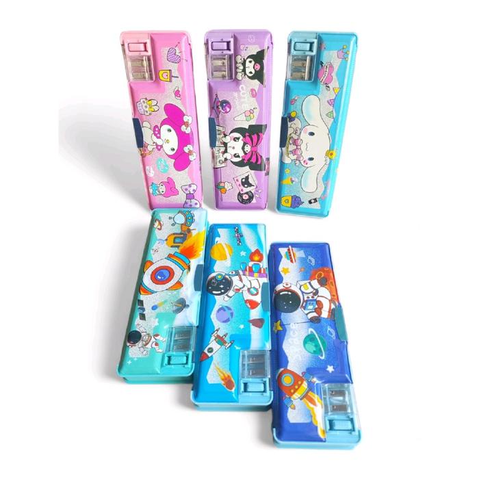 

Tempat/Kotak Pensil/Tepak/Pencil Case Magnet + Rautan Fancy Bolak Balik W 86