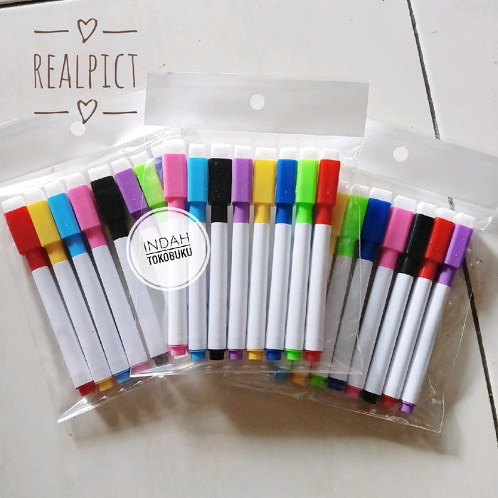 

Paket Isi 8 - Spidol Penghapus Wipe And Clean Warna Warni Tulis Hapus Spidol Boardmarker Buku Papan