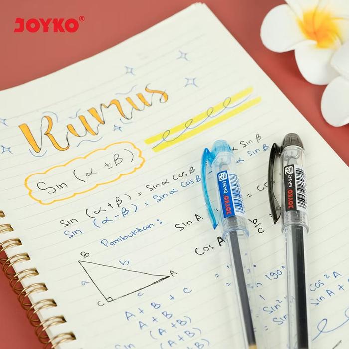 

Gel Pen Pulpen Pena Joyko Gp-243 Whiz Gel 0.5 Mm Tinta Hitam Black Stationery 1 Pcs