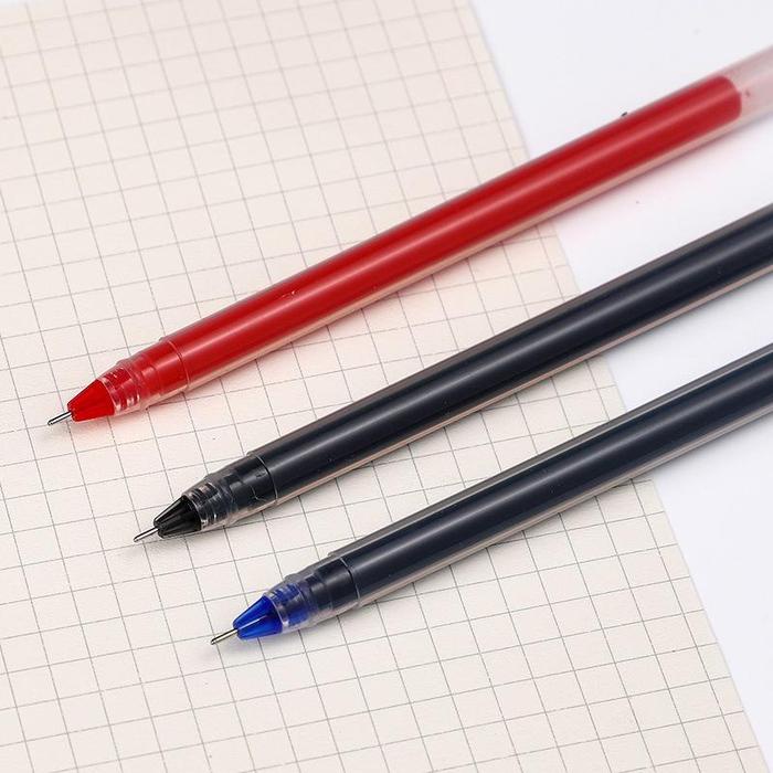 

Winzige 10Pcs Pulpen 1 Pack Gel Pen Bolpen Pena Pulpen Cetek 0,5Mm Hitam Biru Merah Refill Pen