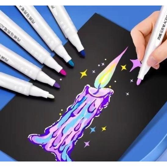 

Acrylic Marker / Spidol Akrilik 12 Warna / Set Marker Akrilik Isi 12 / Set Spidol Warna Akrilik