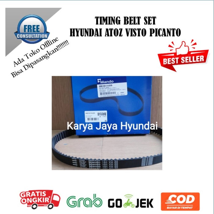 Timing Belt Set Visto Atoz Picanto Belt Timing Hyundai Atoz Kia Visto Kode 044