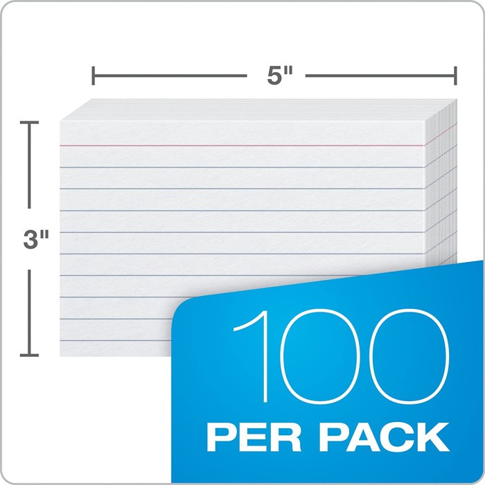 

pintar- Oxford Ruled Index Cards 3x5 inch 100 Sheets White 3" x 5" 3"x5