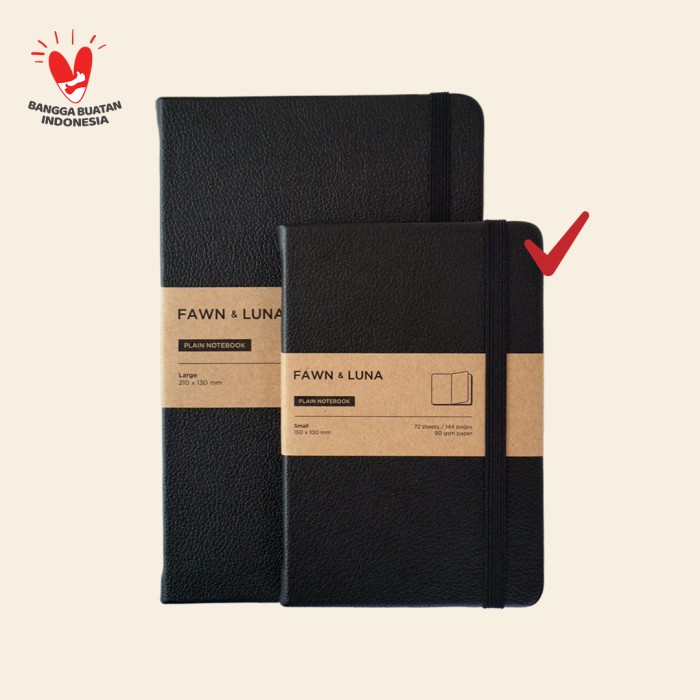 

pintar- Notebook / Journal A6 Small - Pebble Black - Buku Jurnal / Agenda