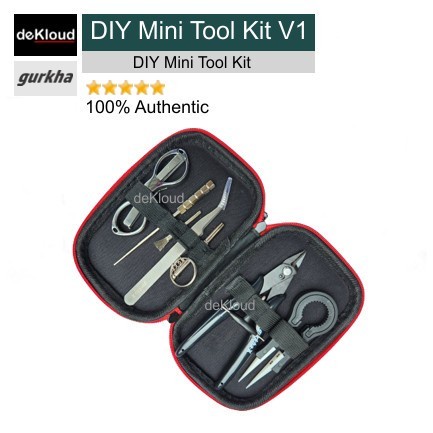 Gurkha Diy Mini Vape Tool Kit V1 Tang Pinset Obeng Gunting Coil Jig