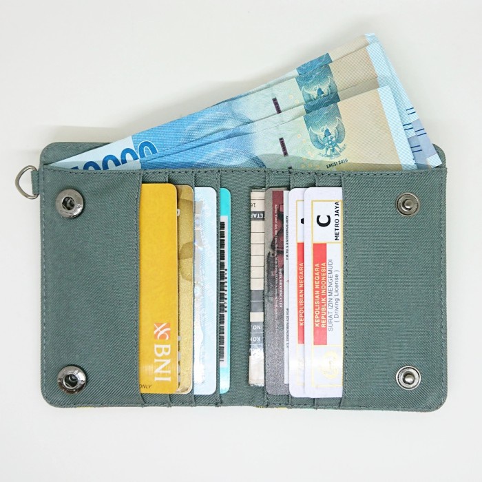

pintar- dompet kartu kain simpel model lipat 8 slot kartu card wallet B83