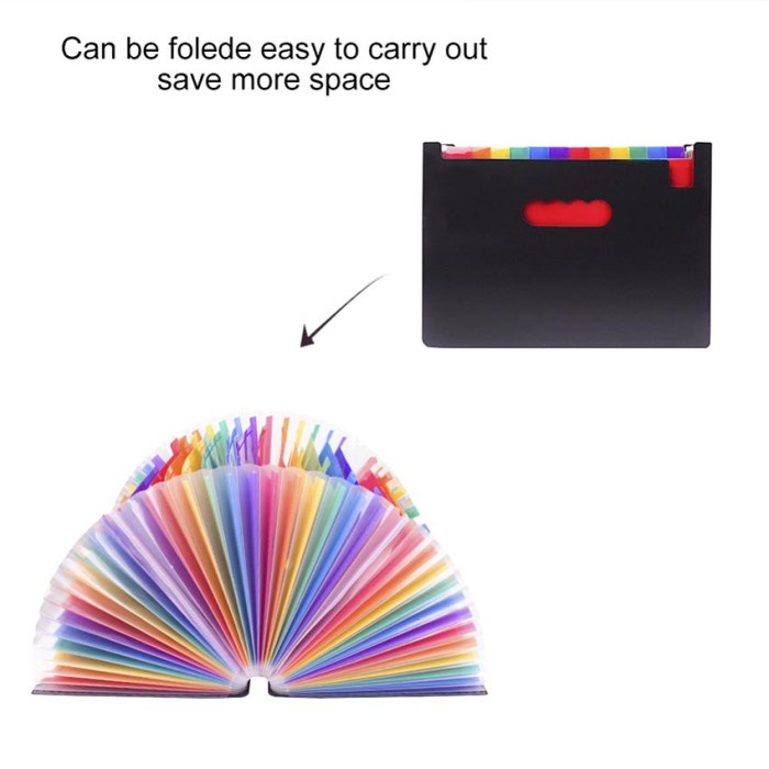 

pintar- 12/24 Pockets Expanding File Folder A4 map Document Organizer holder