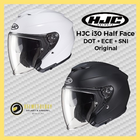 Helm Half Face Hjc I30 Double Visor Dot Ece Sni Original