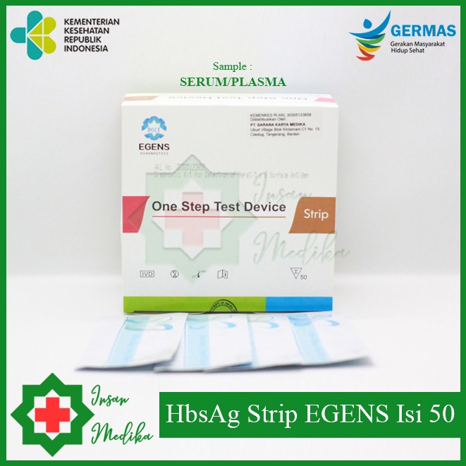HbsAg Test Strip EGENS Isi 50