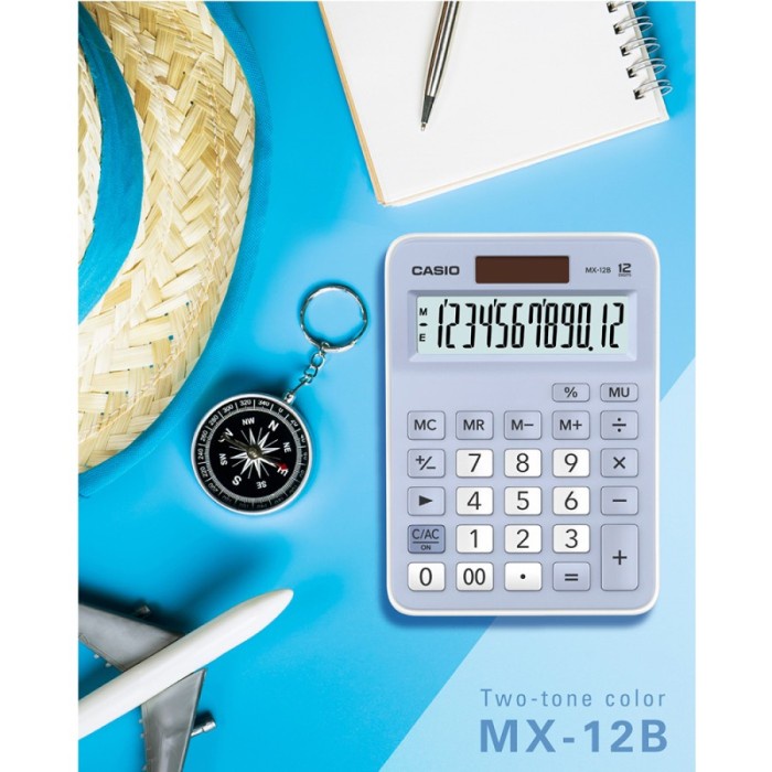 

pintar- Calculator Casio MX-12B - Biru Muda
