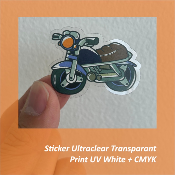 

pintar- Sticker UV Ultraclear Transparant White + CMYK ukuran A3+