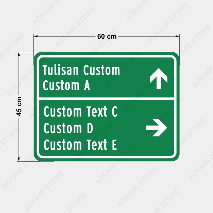 

pintar- Rambu Petunjuk Arah Custom 45cm x 60cm Plat Alumunium