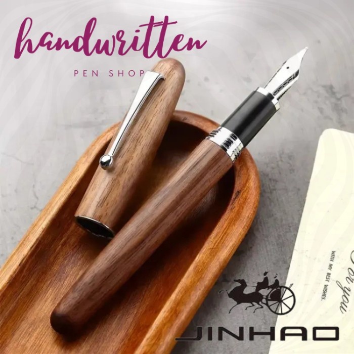 

JINHAO TYP 9026 SOLID WOOD CARTRIDGE & CONVERTER FOUNTAIN PEN / PENA JINHAO 9026