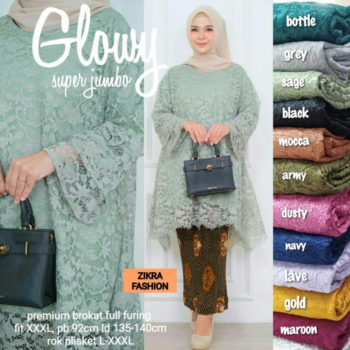 Hot Sale New Glowy # Set Kebaya Modern Super Jumbo Ld 140Cm Readyy