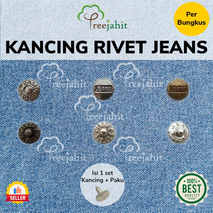 

Kancing Rivet Jeans / Denim 9mm per 100 pcs