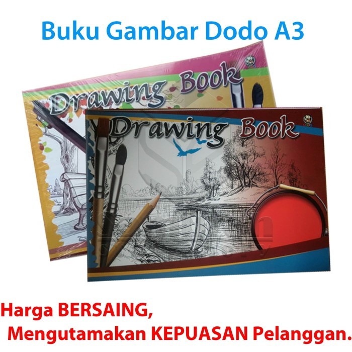 

pintar- Buku Gambar Dodo Ukuran A3 / Drawing Book Mengambar Kecil Anak 1 Pak
