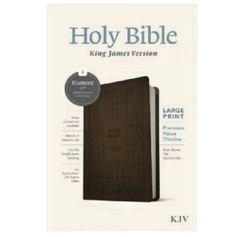 

KJV Large Print Premium Value Thinline Bible, Filament-Enabled Red Letter Edition (LeatherLike)