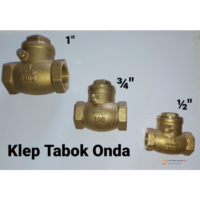 Klep Tabok Kuningan /Swing Check