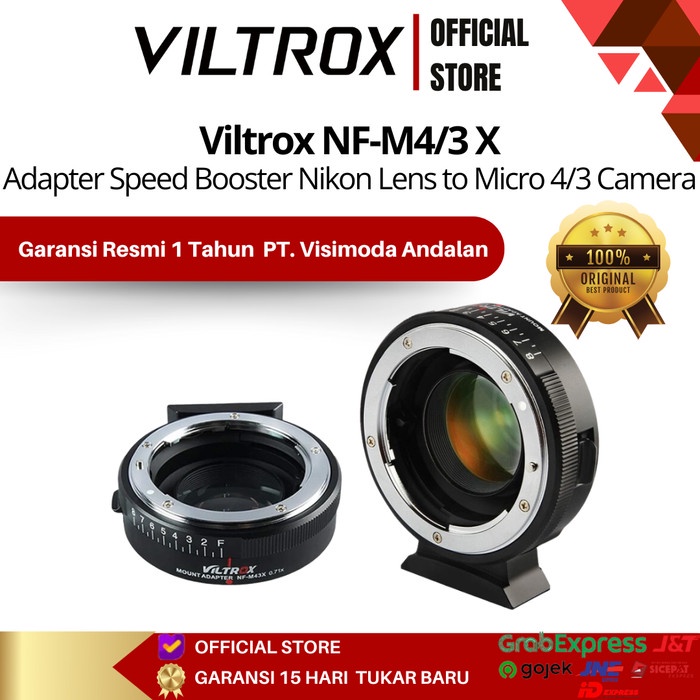 VILTROX NF-M43X Adapter Speed Booster Nikon Lens to Micro 4/3 Camera