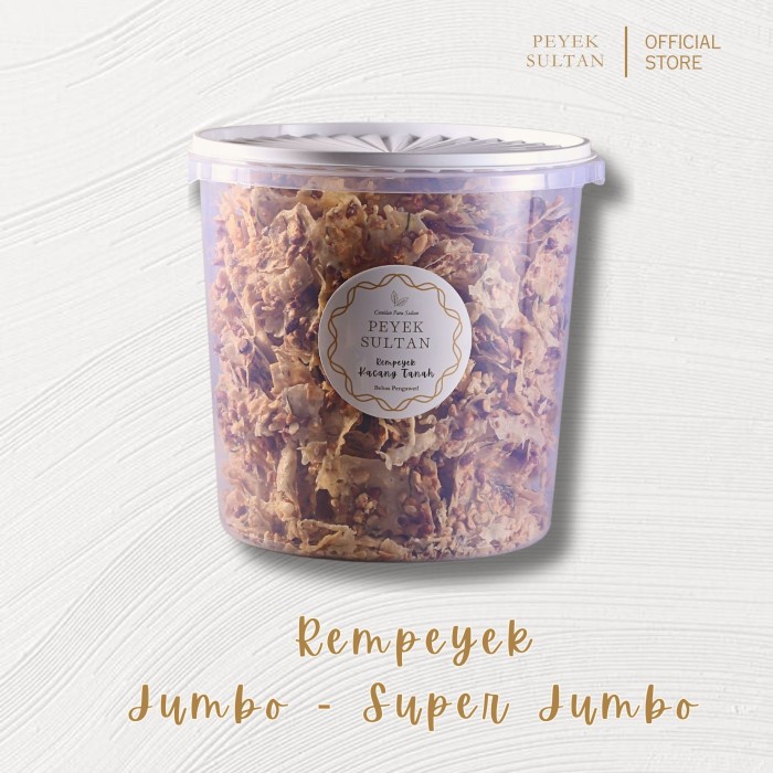 

Peyek Sultan Peyek Premium All Varian Jumbo Toples - Kacang Tanah,Teri