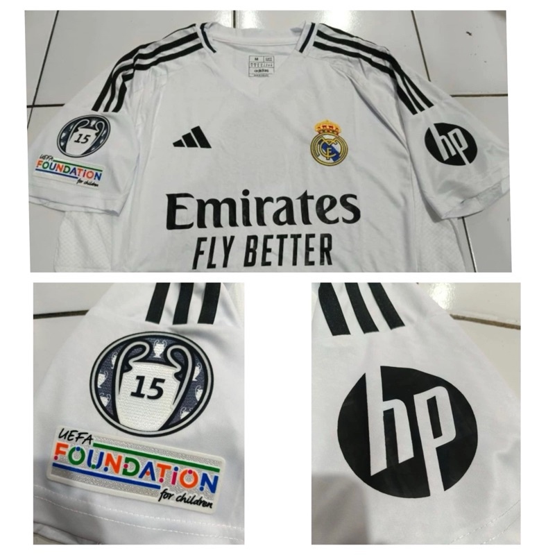 (FULL PATCH UCL 15) JERSEY MADRID HOME PATCH UCL 2025 GRADE ORI