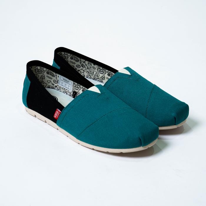 WAKAI CORE SEPATU SHOES PRIA GREEN BLACK [WAK0004234.C0041] BEST SELLER