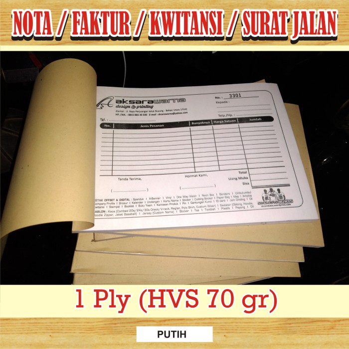

Cetak Bukti Kas / Tanda Terima 1Ply Baru