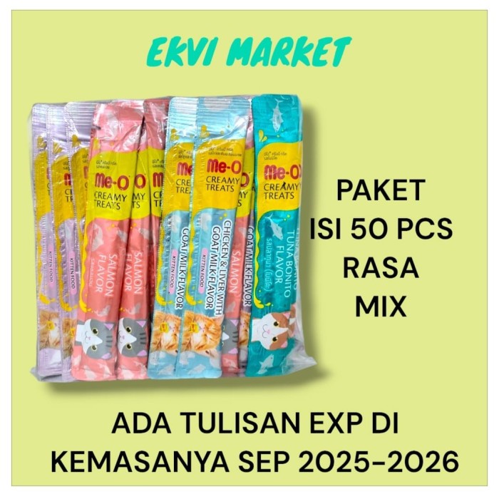 Meo Creamy Snack Kucing Paket Mix Exp Oke / Aman #Gratisongkir