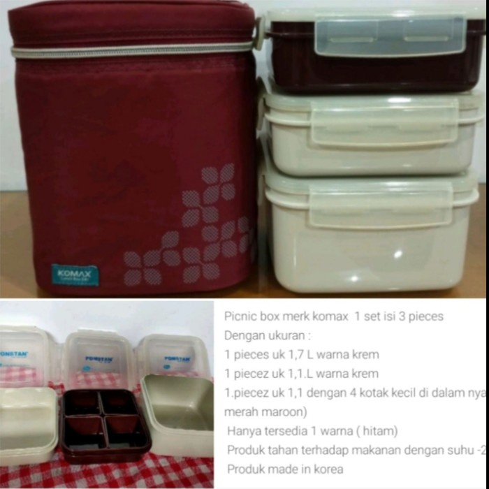 PREMIUM Komax Lunch Box Set Original Made in Korea, Kotak Makan