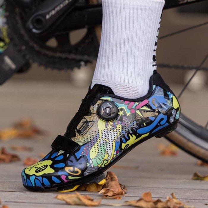 Kualitas Terjamin Sepatu Sepeda Cleat Santic Basquiat S22036 Sepatu Roadbike Original