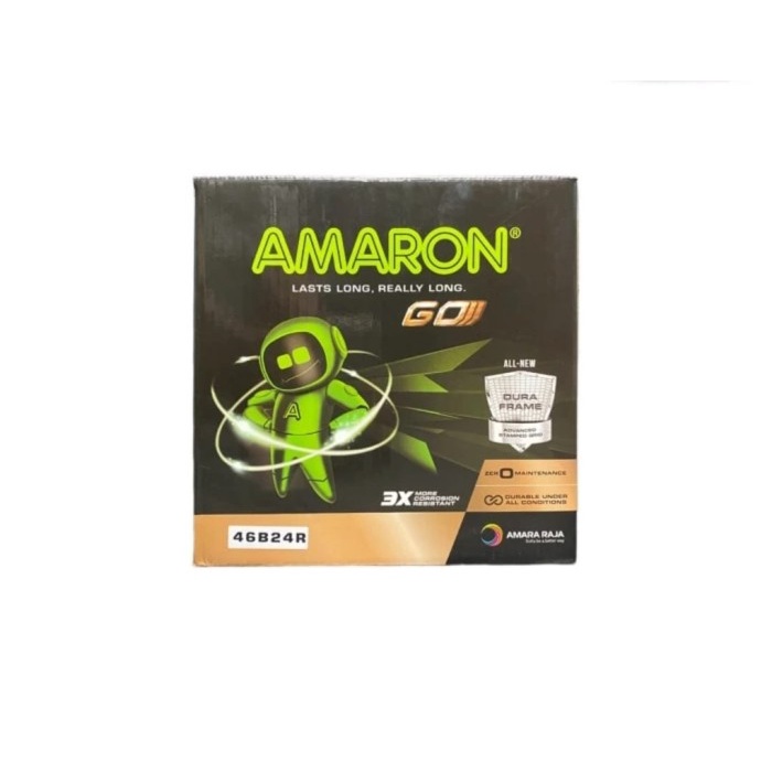 Ready Aki Kering Mobil Rush, Terios Tipe Ns60 46B24R Accu 12V/45Ah Amaron