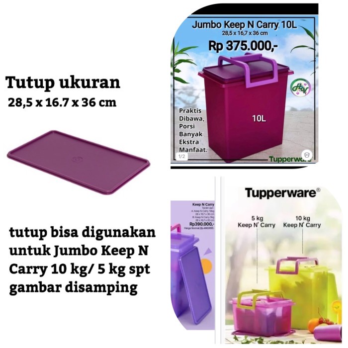 Ready Tutup Jumbo Keep N Carry 10 Kg / 5 Kg ( Kotak Penyimpanan )